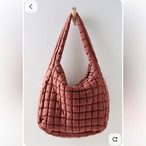 RARE NWOT FP Movement by Free People Dusty Rose Quilted Carryall Shoulder Bag